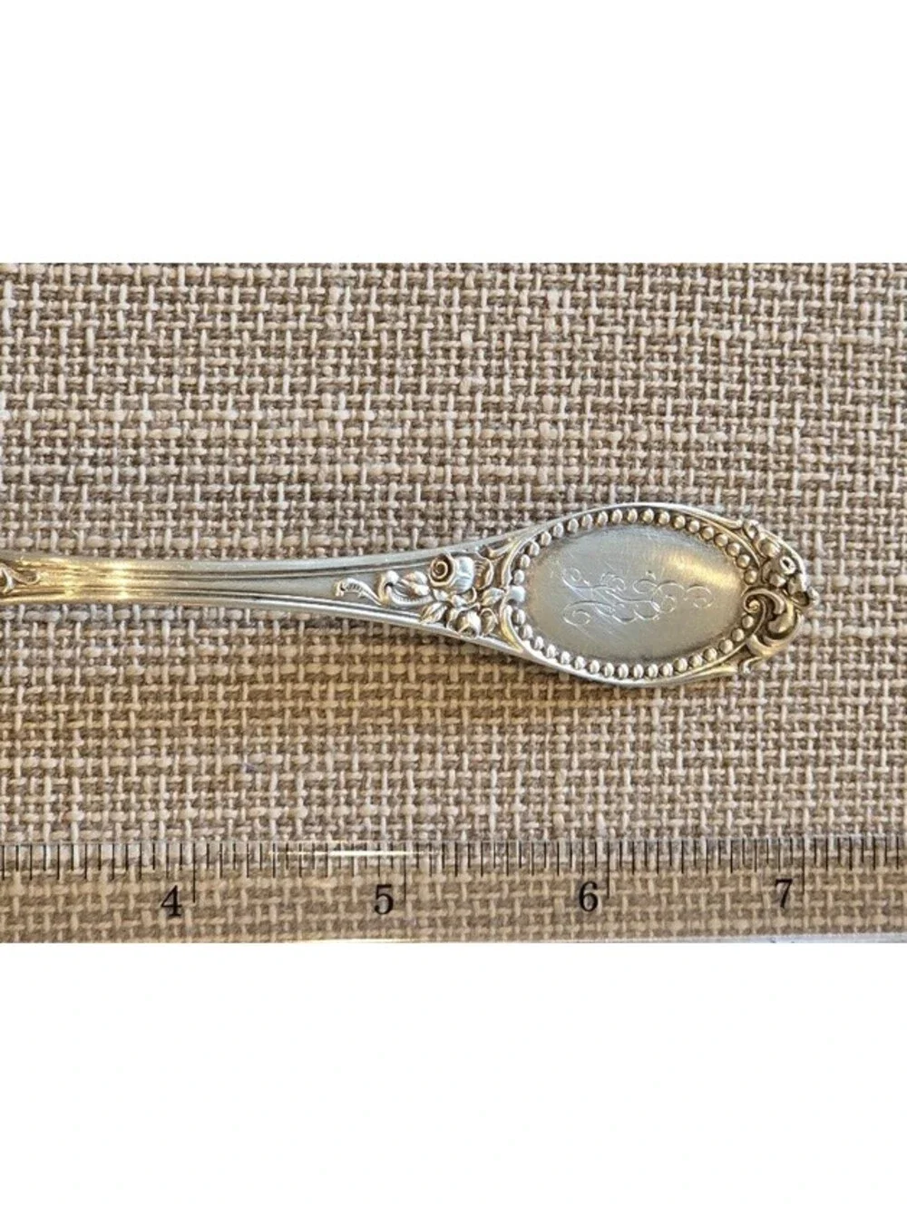 Antique Simons Bros Sterling Silver Serving Spoon c1890